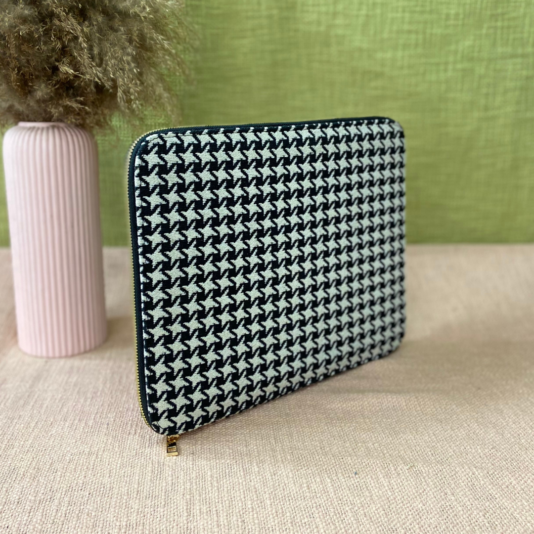 Black & White Vintage Small Print Laptop Sleeves