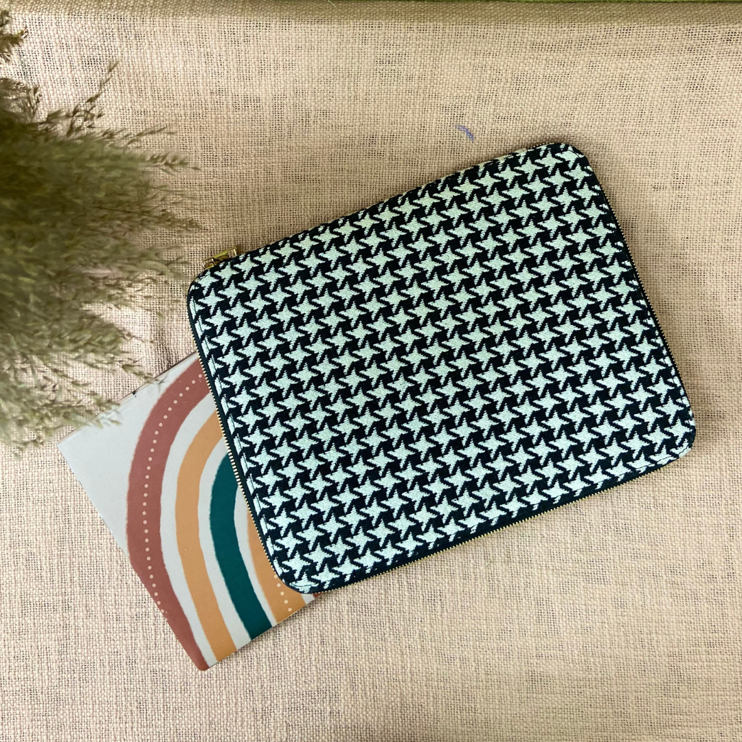 Black & White Vintage Small Print Laptop Sleeves