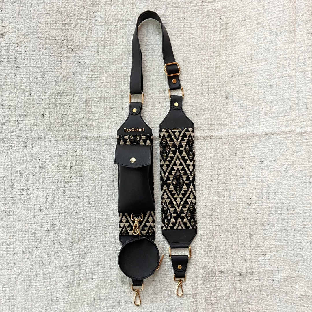 Black Diamond Pochette Belt with Phone Case