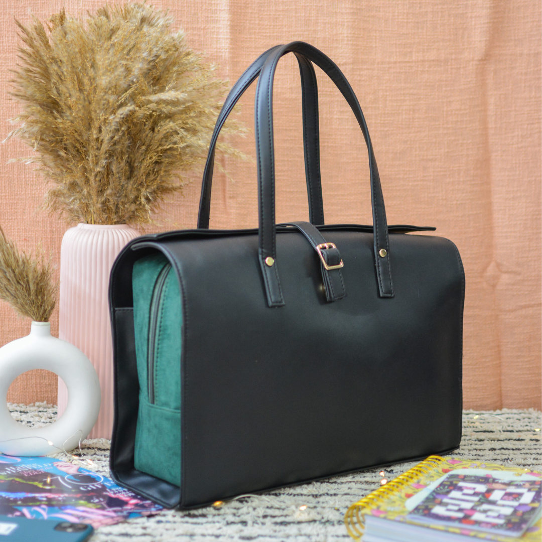 Black With Green Swede Leera 16inch Bag