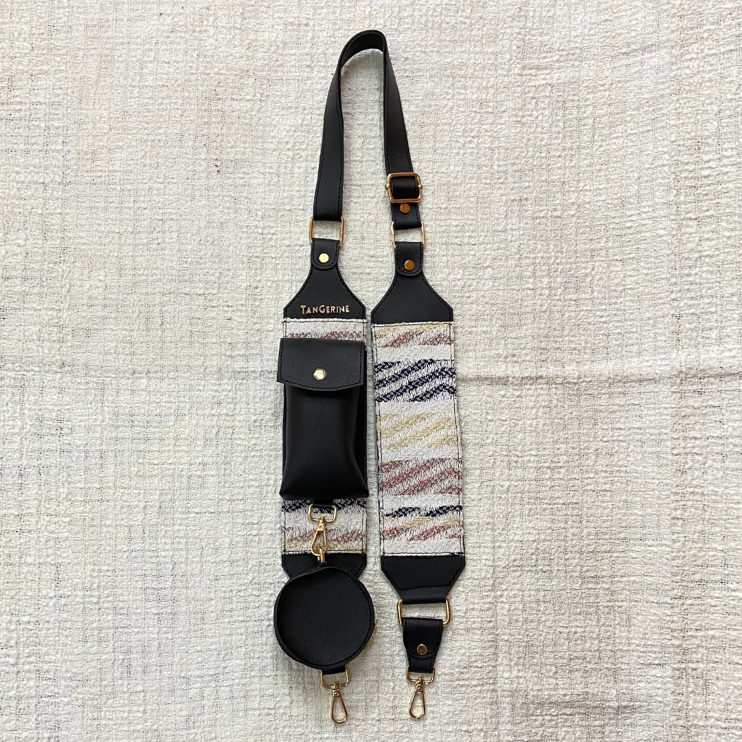 Black with White Tribal Pochette only Belt.