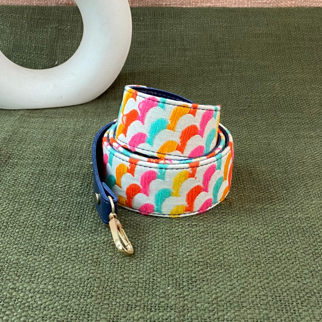 Blue Colorful Waves Shoulder Strap