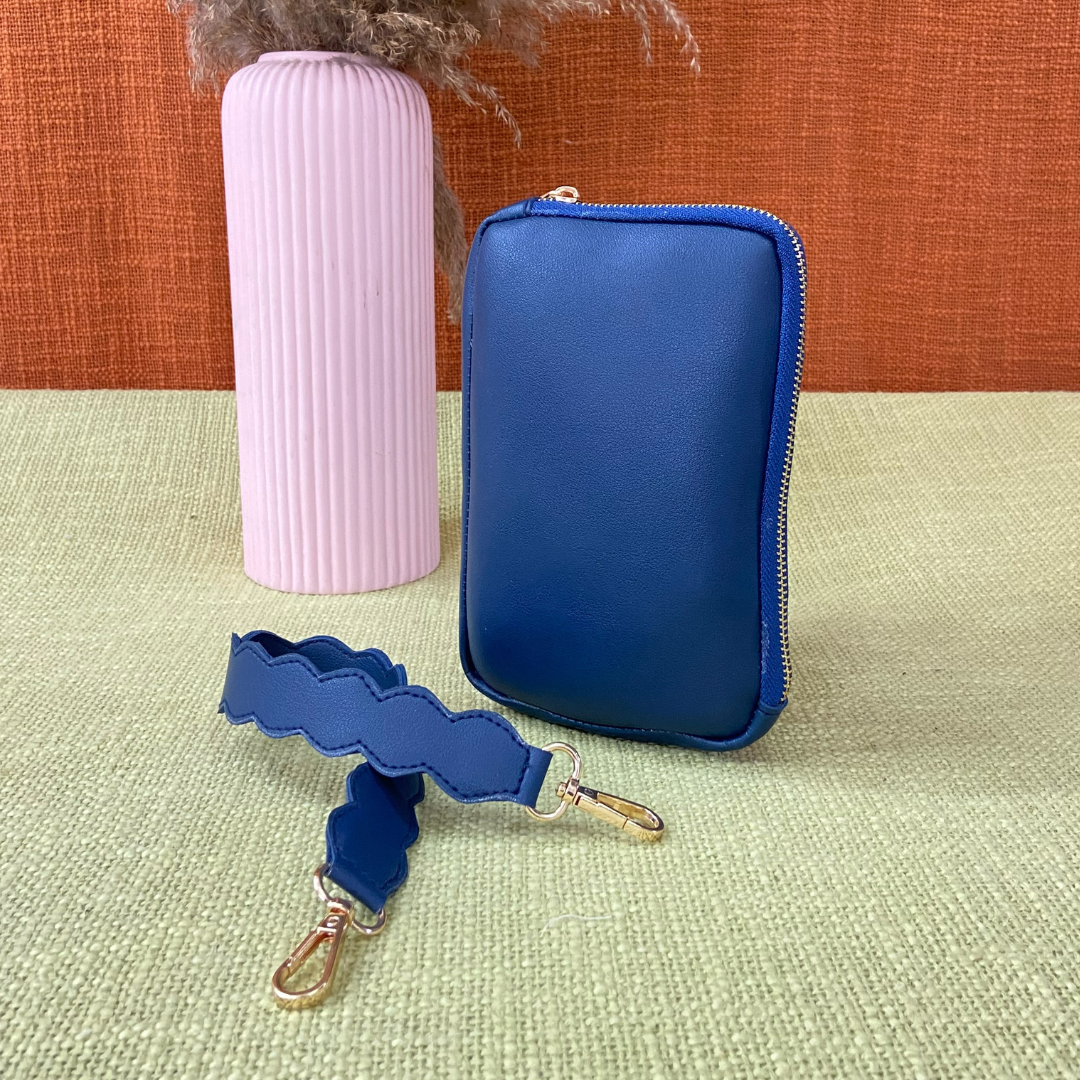 Blue Pouch + Blue Plain Pochette Belt