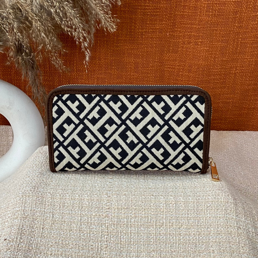 Brown T-Shape Big Wallet