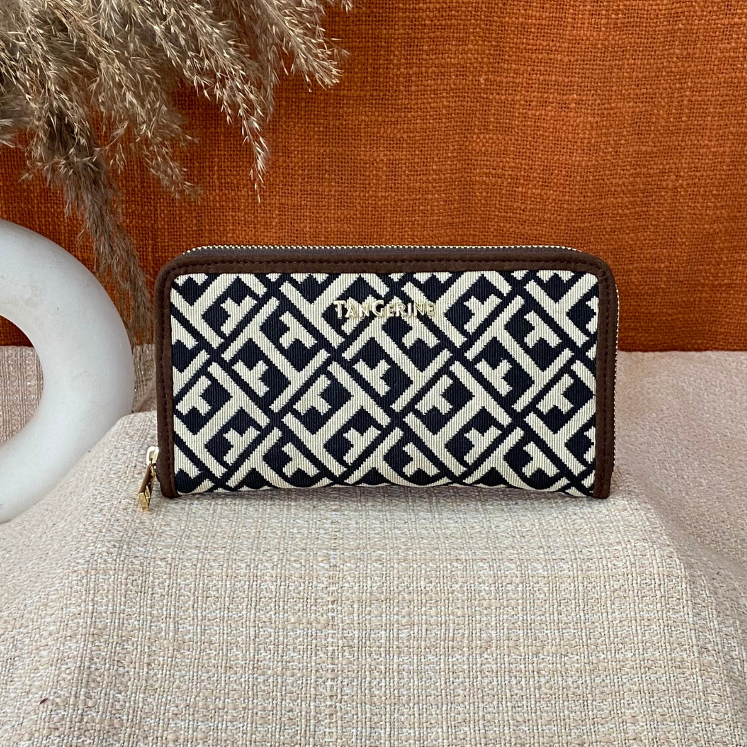 Brown T-Shape Big Wallet