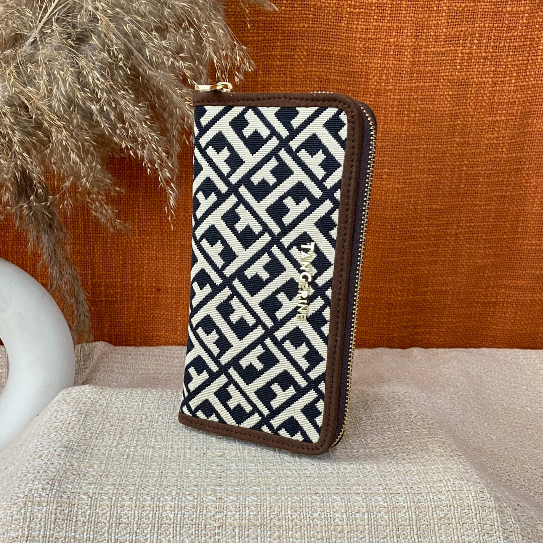 Brown T-Shape Big Wallet