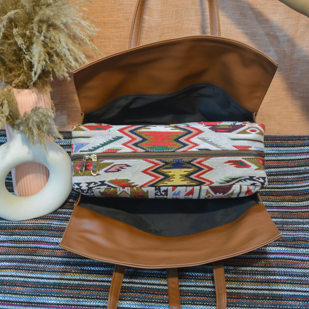 Brown Tribal Leera 16inch Bag