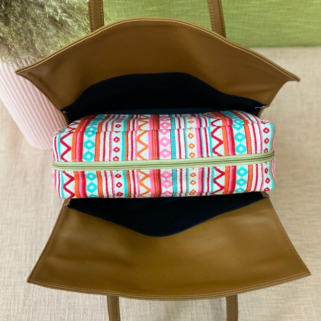 Brown with Boho Leera 14inch Bag.