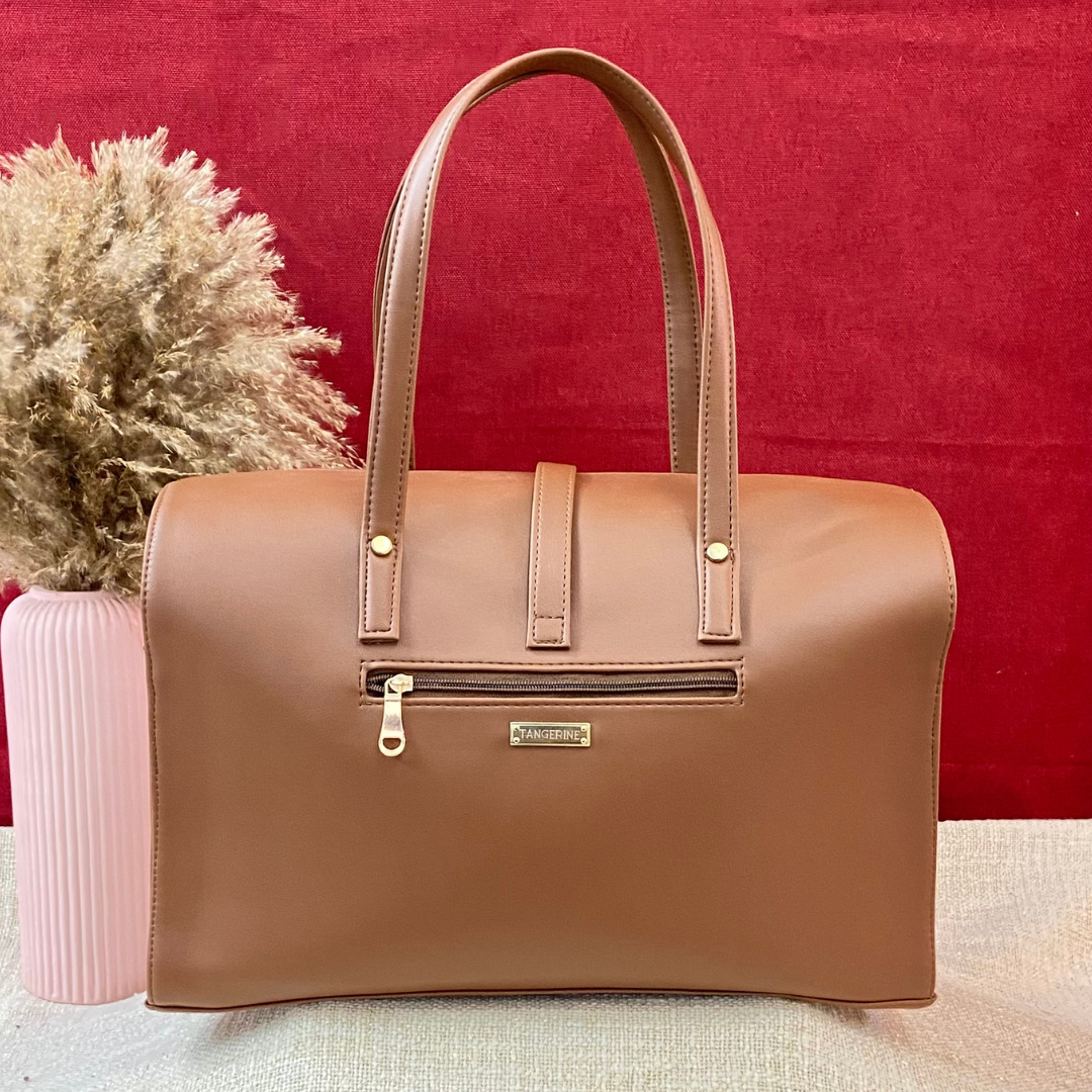 Brown with Green Swede Leera 16inch Bag