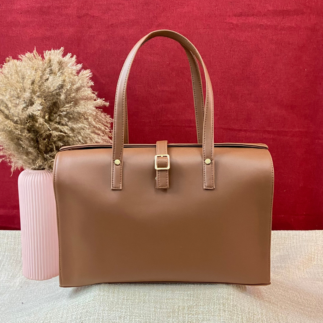 Brown with Green Swede Leera 16inch Bag