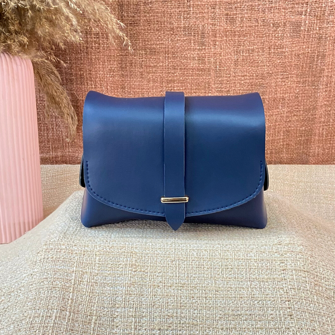 Dark Blue Eva Bag with Midnight Blueberry Belt.