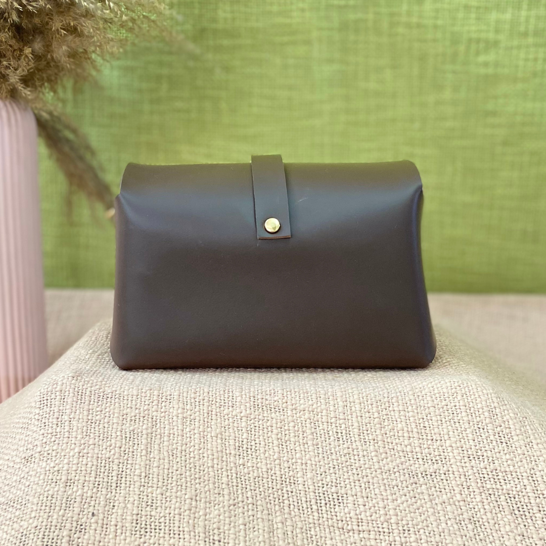 Brown Eva + Brown Tribal Cloth on Pocket Pochette Belt