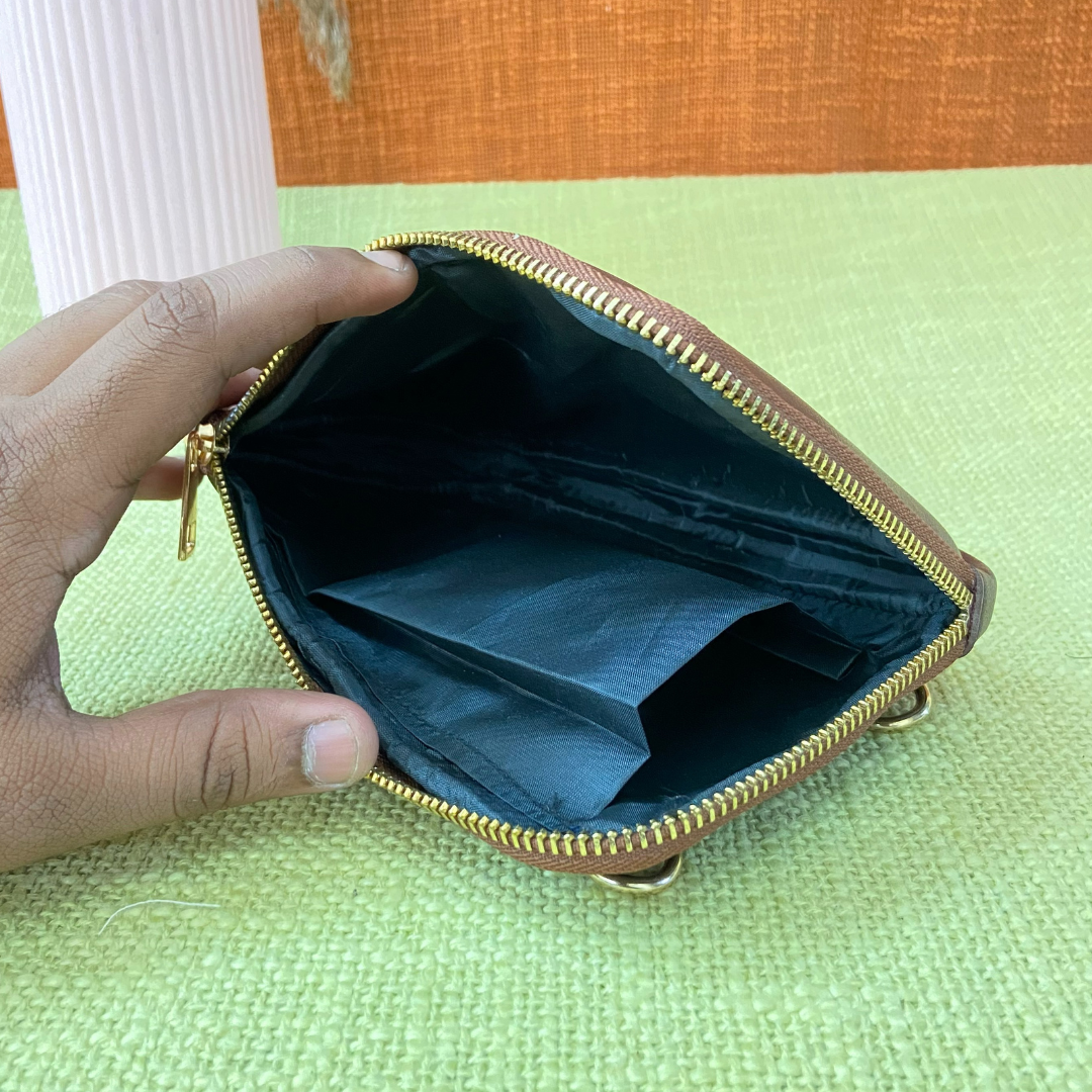 Brown Pouch + Brown Plain Pochette Belt