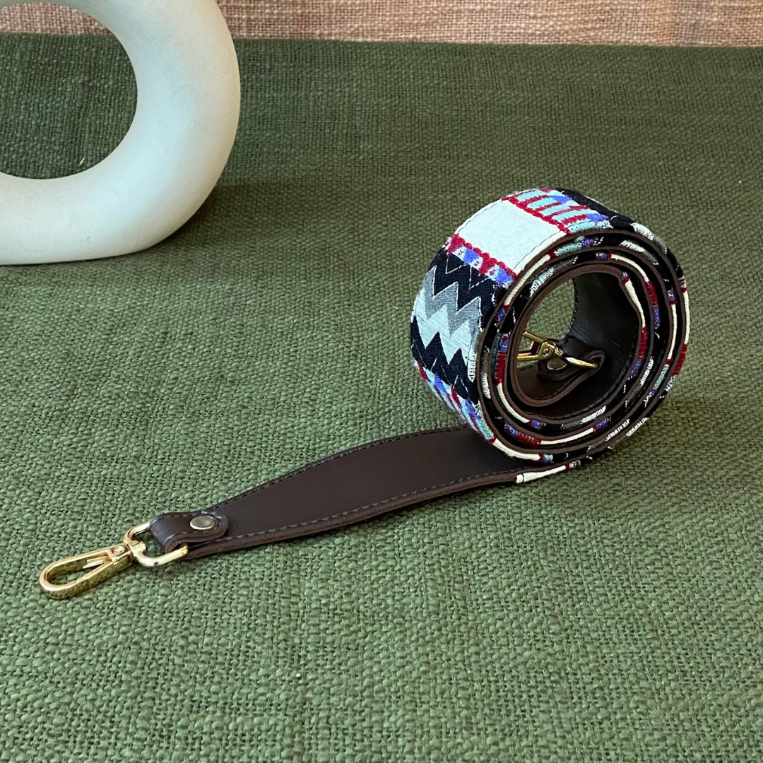 Dark Brown Tribal Shoulder Strap