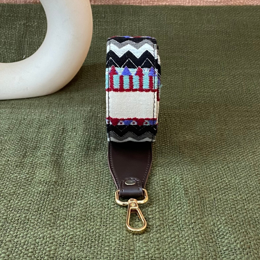 Dark Brown Tribal Shoulder Strap