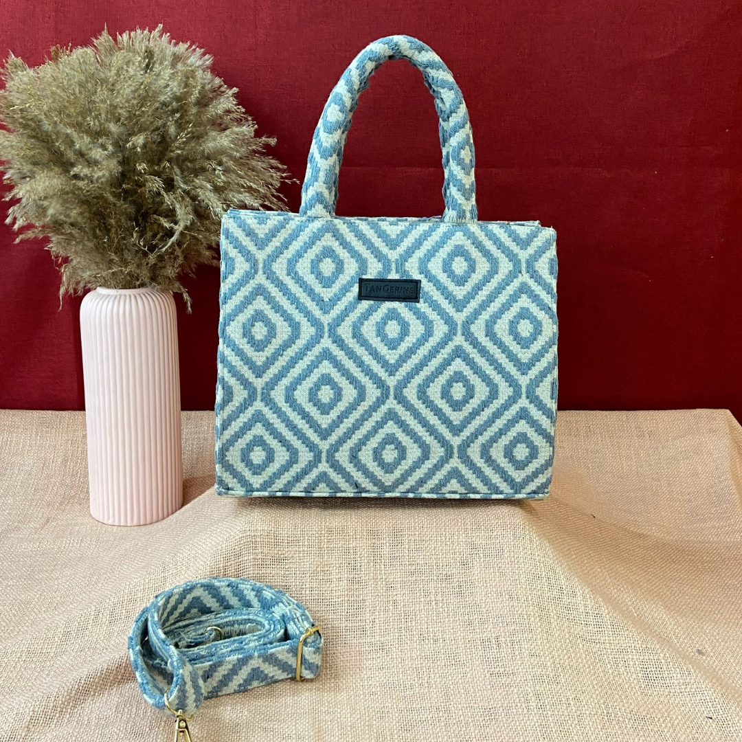 Emmy Blue Diamond Medium Size Bag. (New Style)
