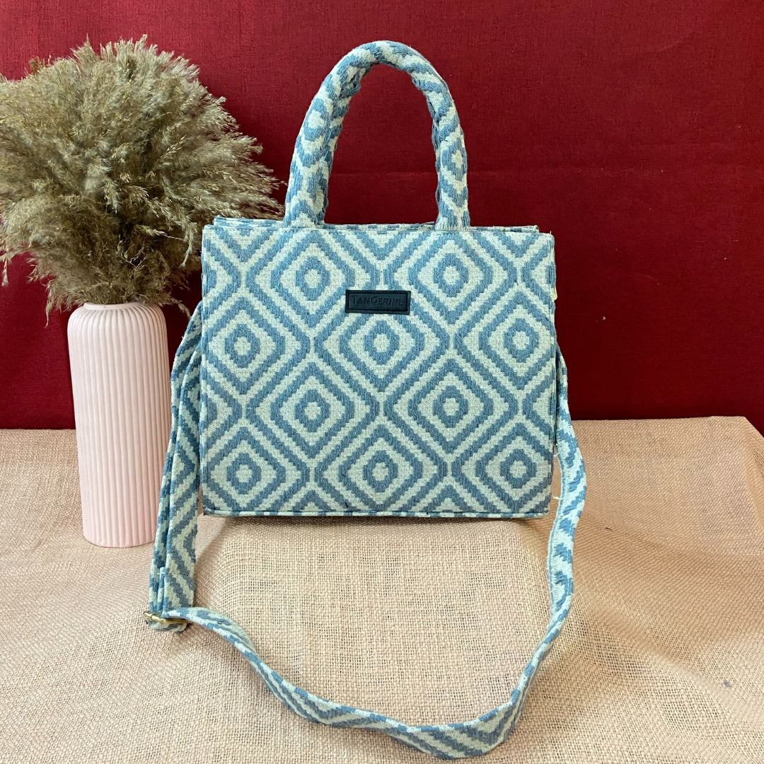 Emmy Blue Diamond Medium Size Bag. (New Style)