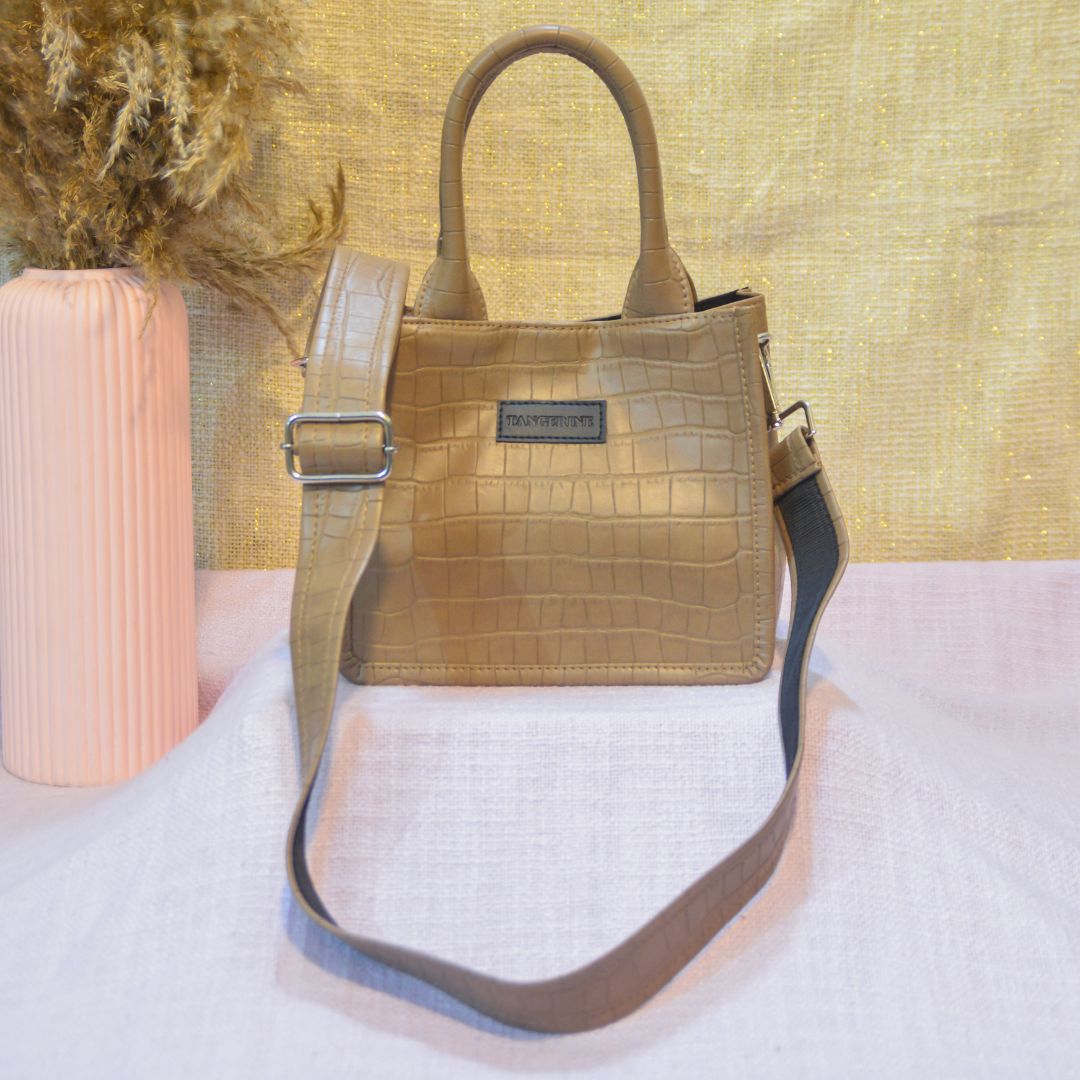 Emmy Coffee Croc Mini Bag