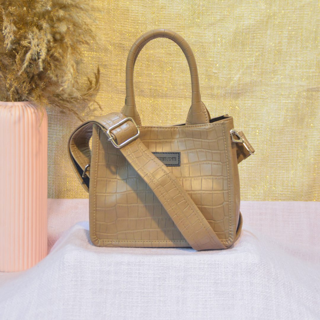 Emmy Coffee Croc Mini Bag