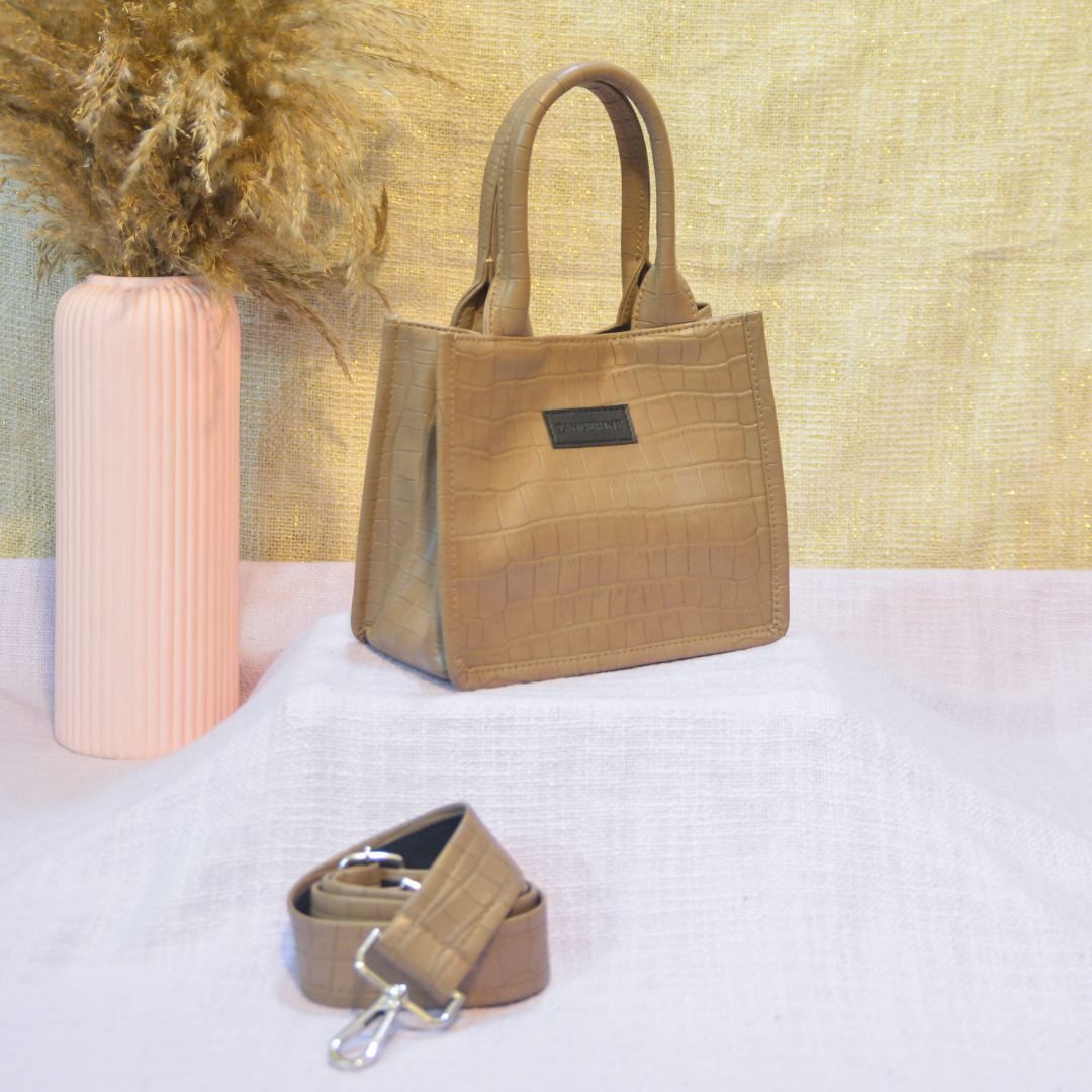 Emmy Coffee Croc Mini Bag