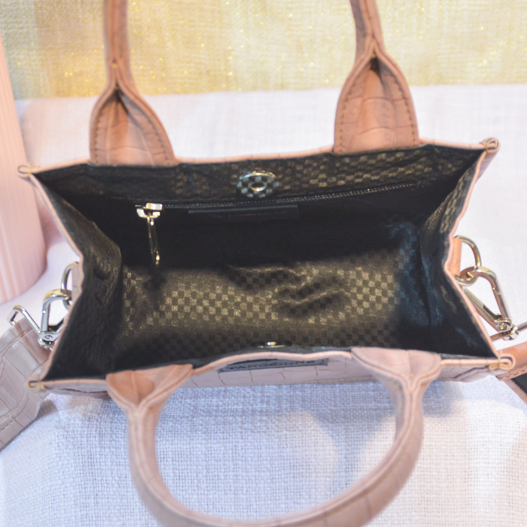 Emmy Peach Croc Mini Bag