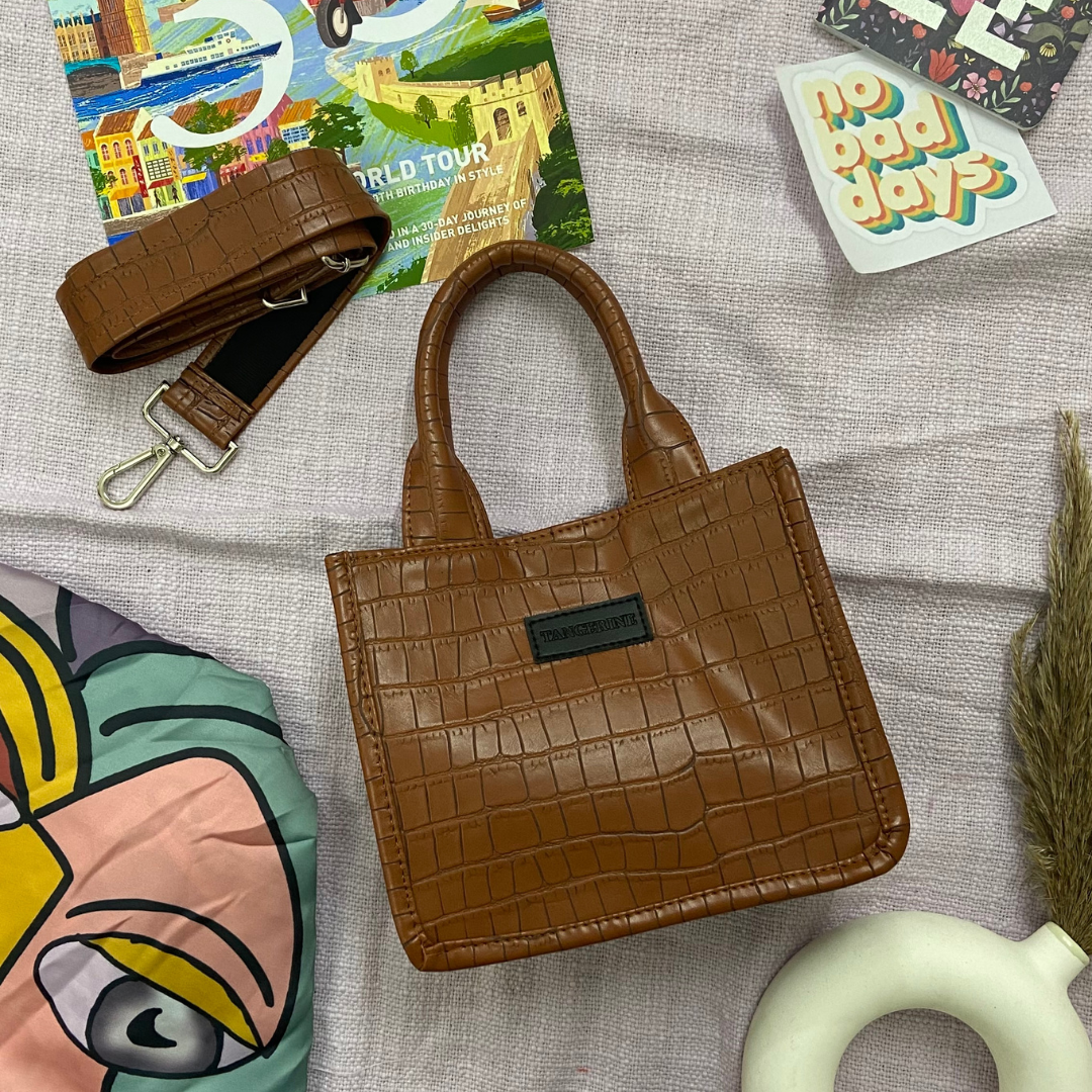 Emmy Tan Croc Mini Bag