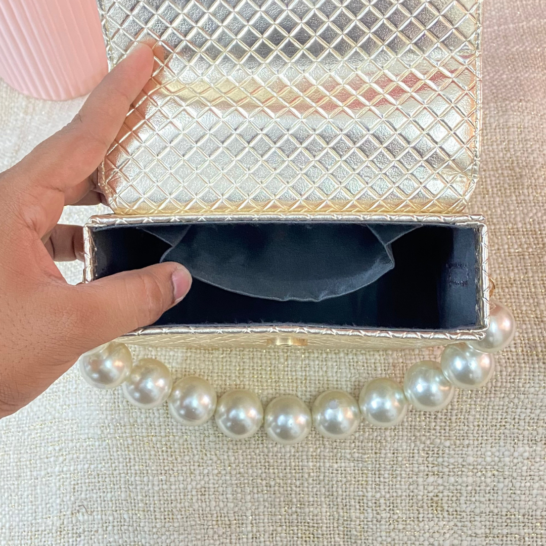 Gold Bottega Phone Size Monogram Bag (New Style)