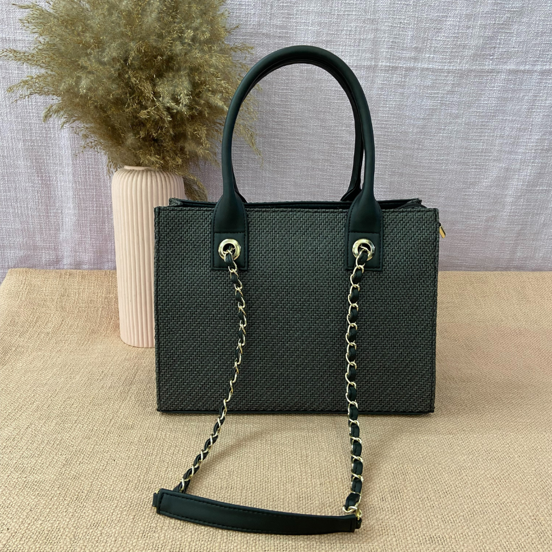 Grey Chain Tote 12inch