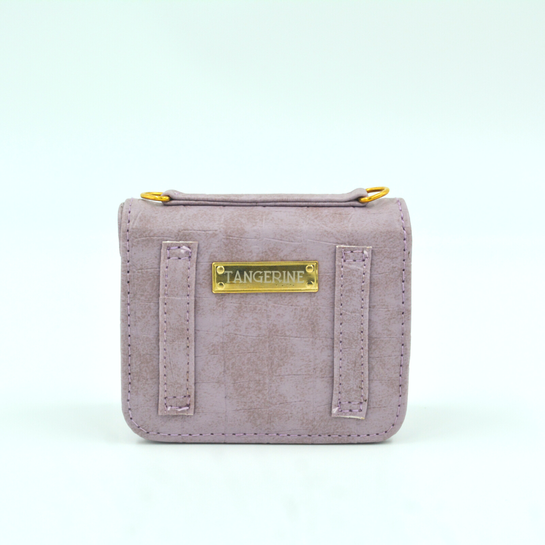 Lavender Croc Embossed Monogram bag
