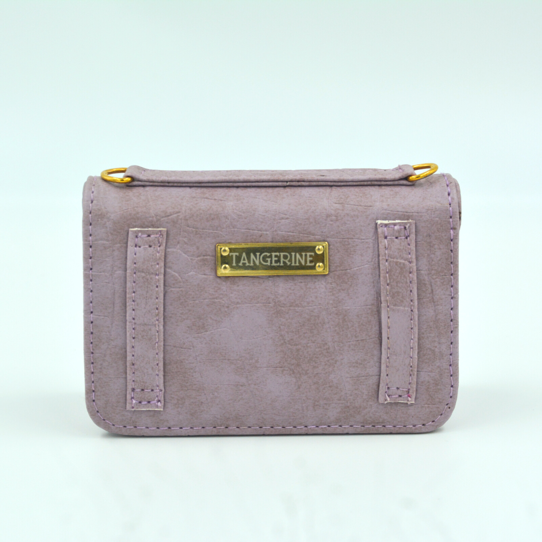 Lavender Croc Embossed Monogram bag