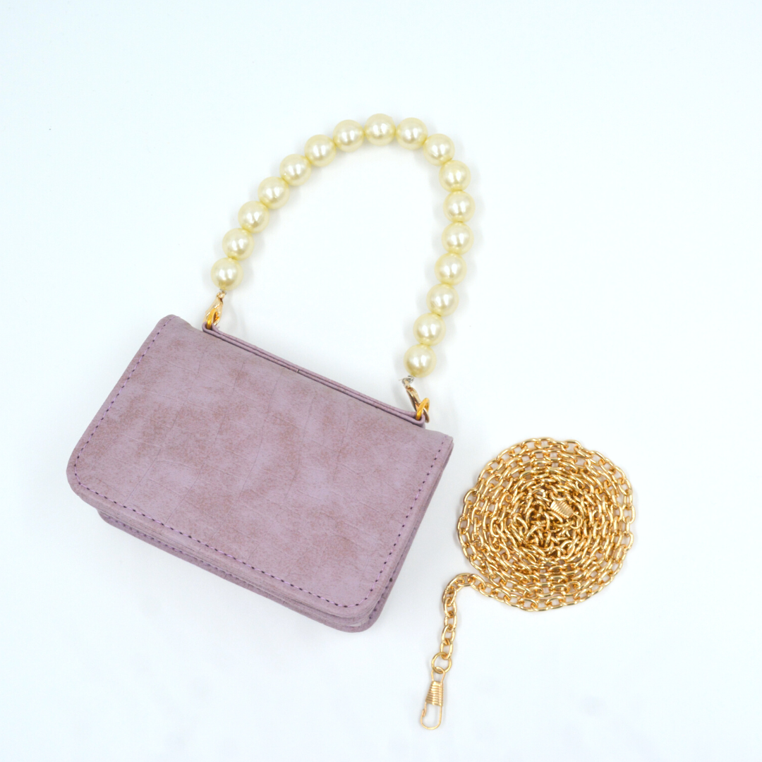 Lavender Croc Embossed Monogram bag