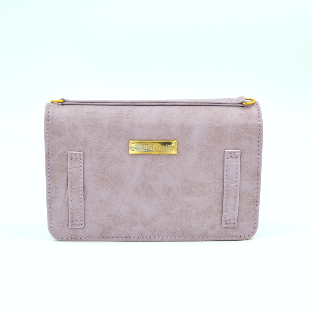 Lavender Croc Embossed Monogram bag