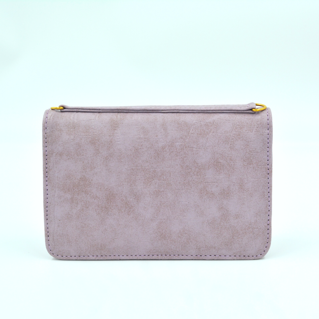 Lavender Croc Embossed Monogram bag