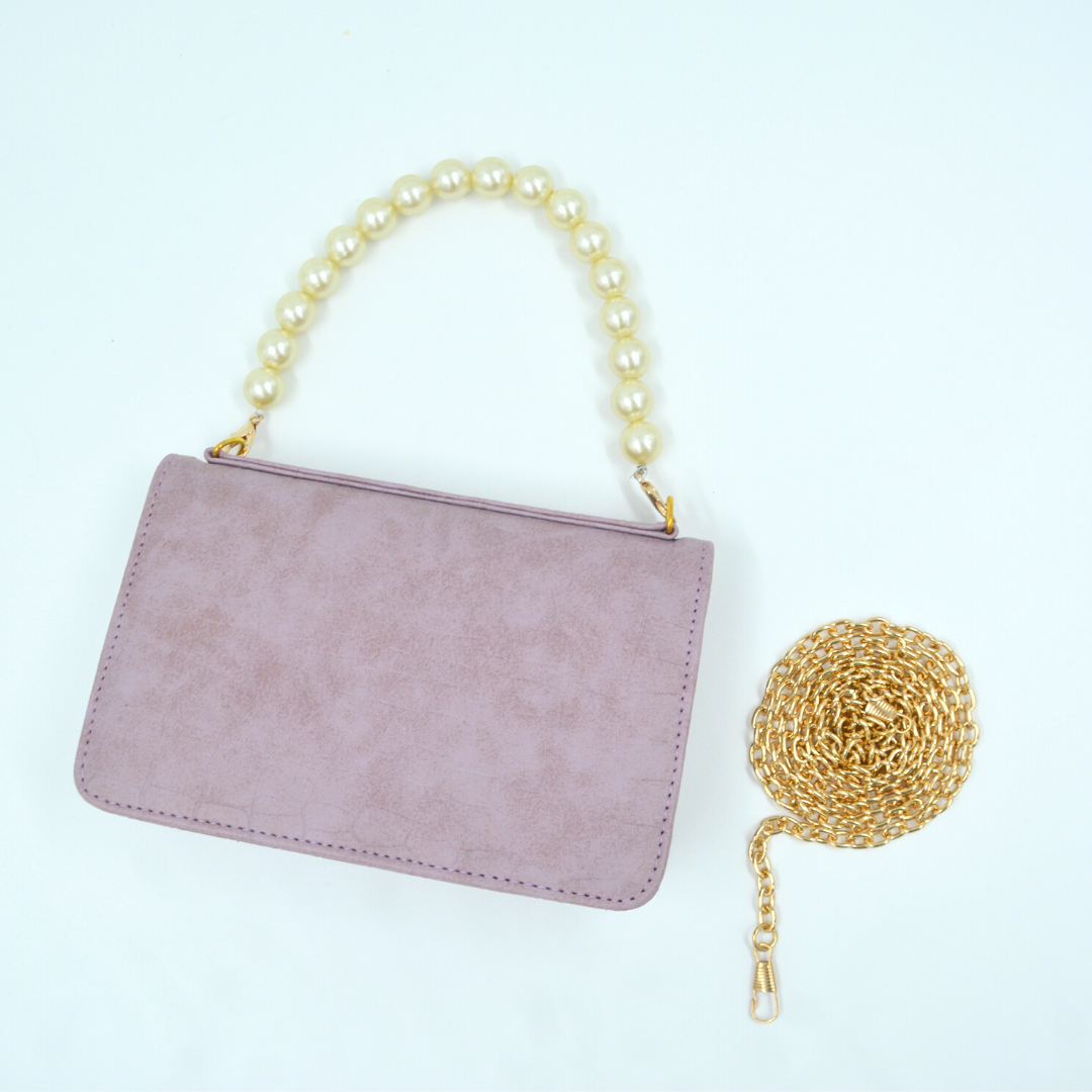 Lavender Croc Embossed Monogram bag