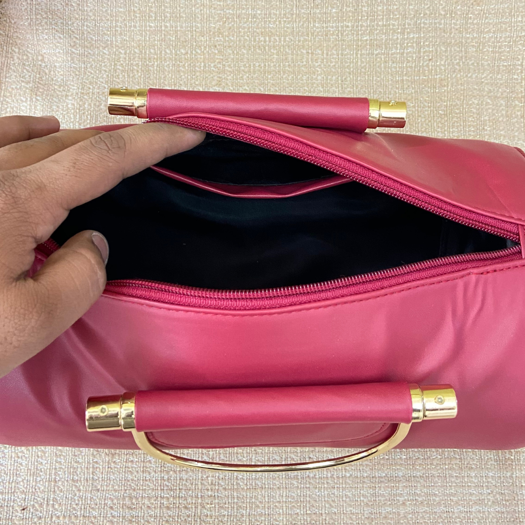 Maroon Barrel Bag Big.