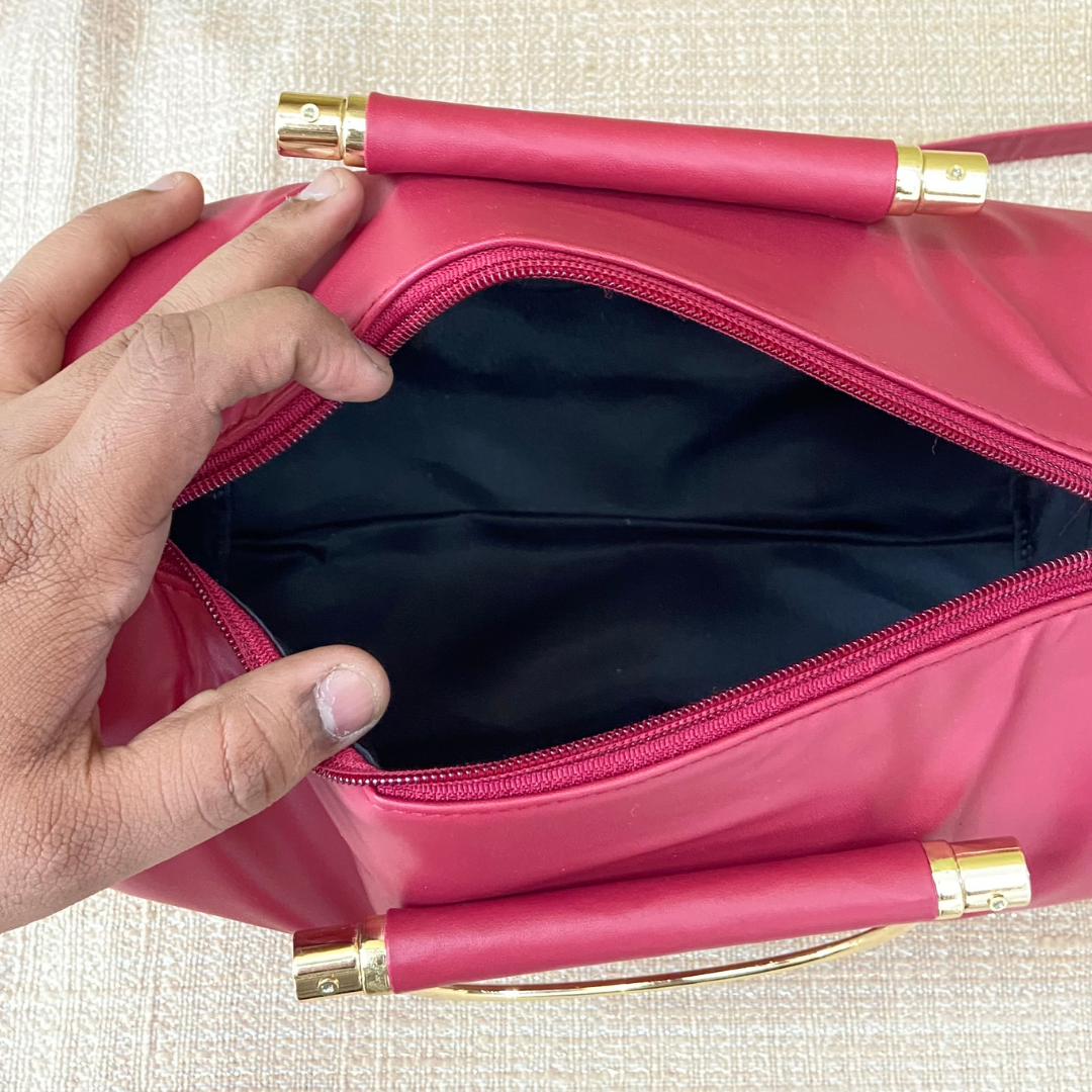 Maroon Barrel Bag Big.