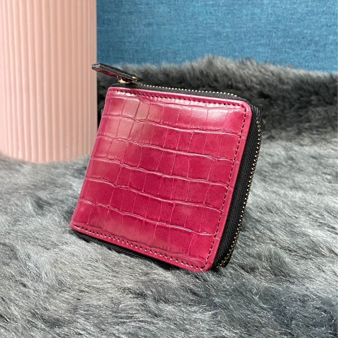 Marron Croc Mini Wallet