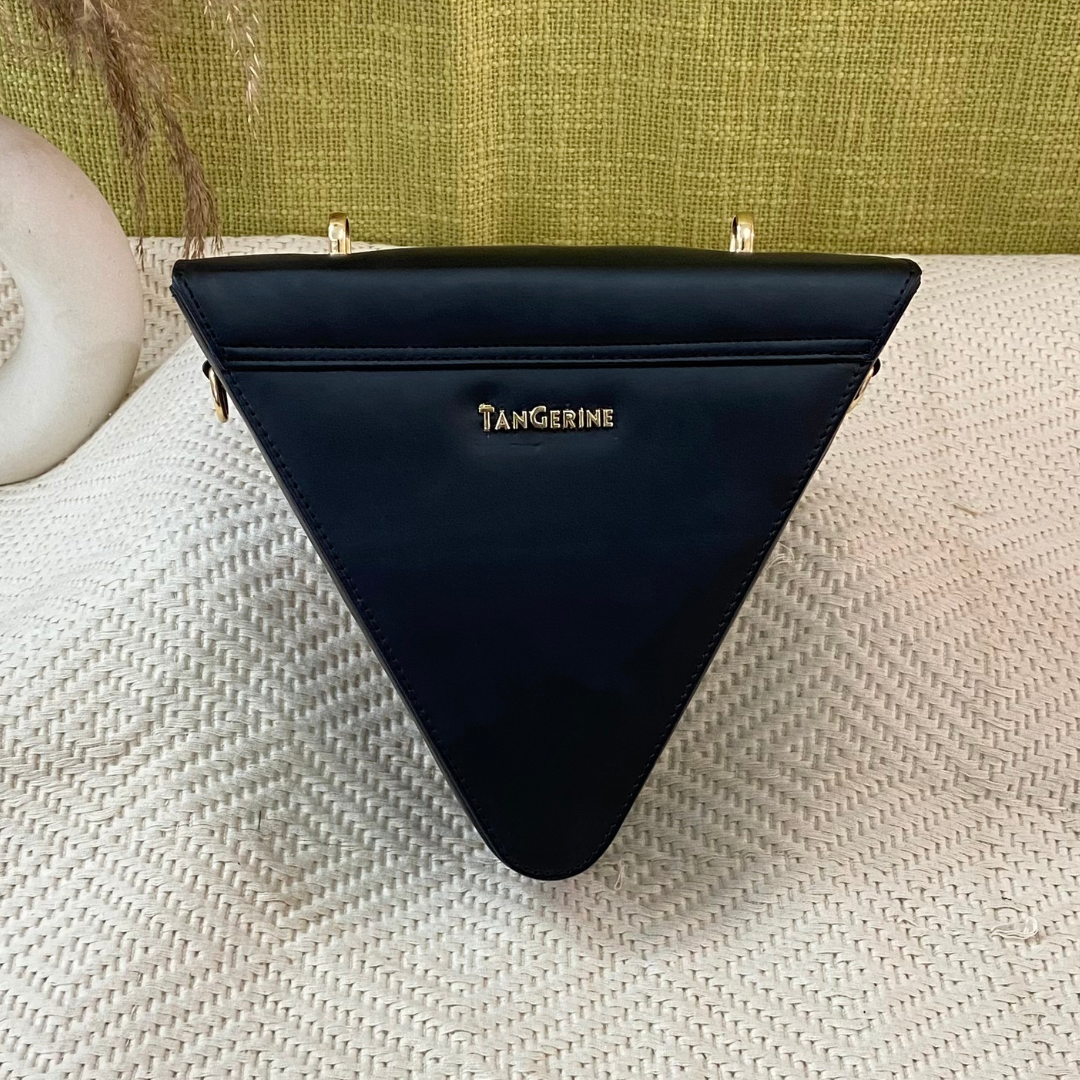 Matte Black Triangular Bag