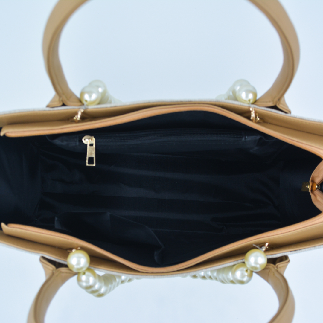 Black Monogram Book Tote Metal Initials