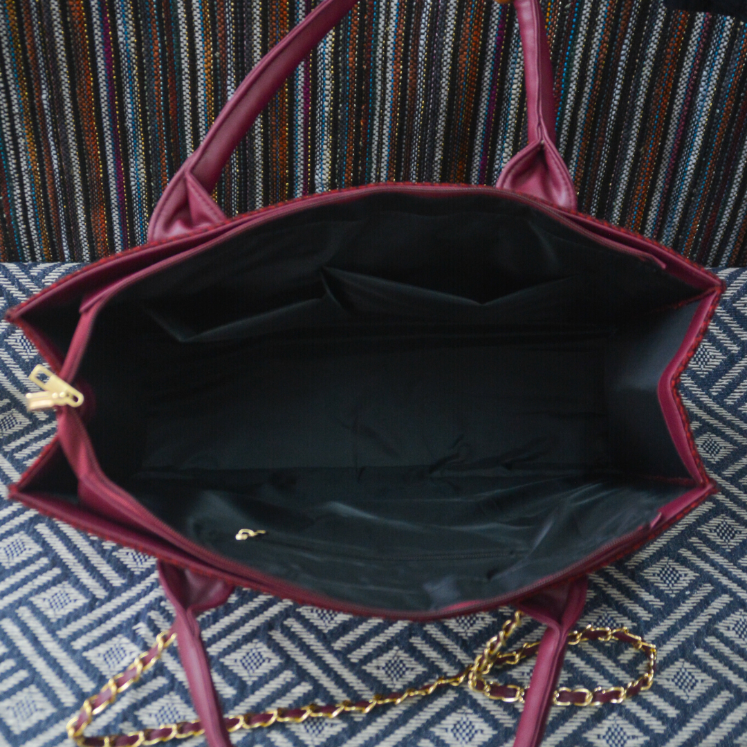 Mulberry Chain Tote Handwork (2 Initials)