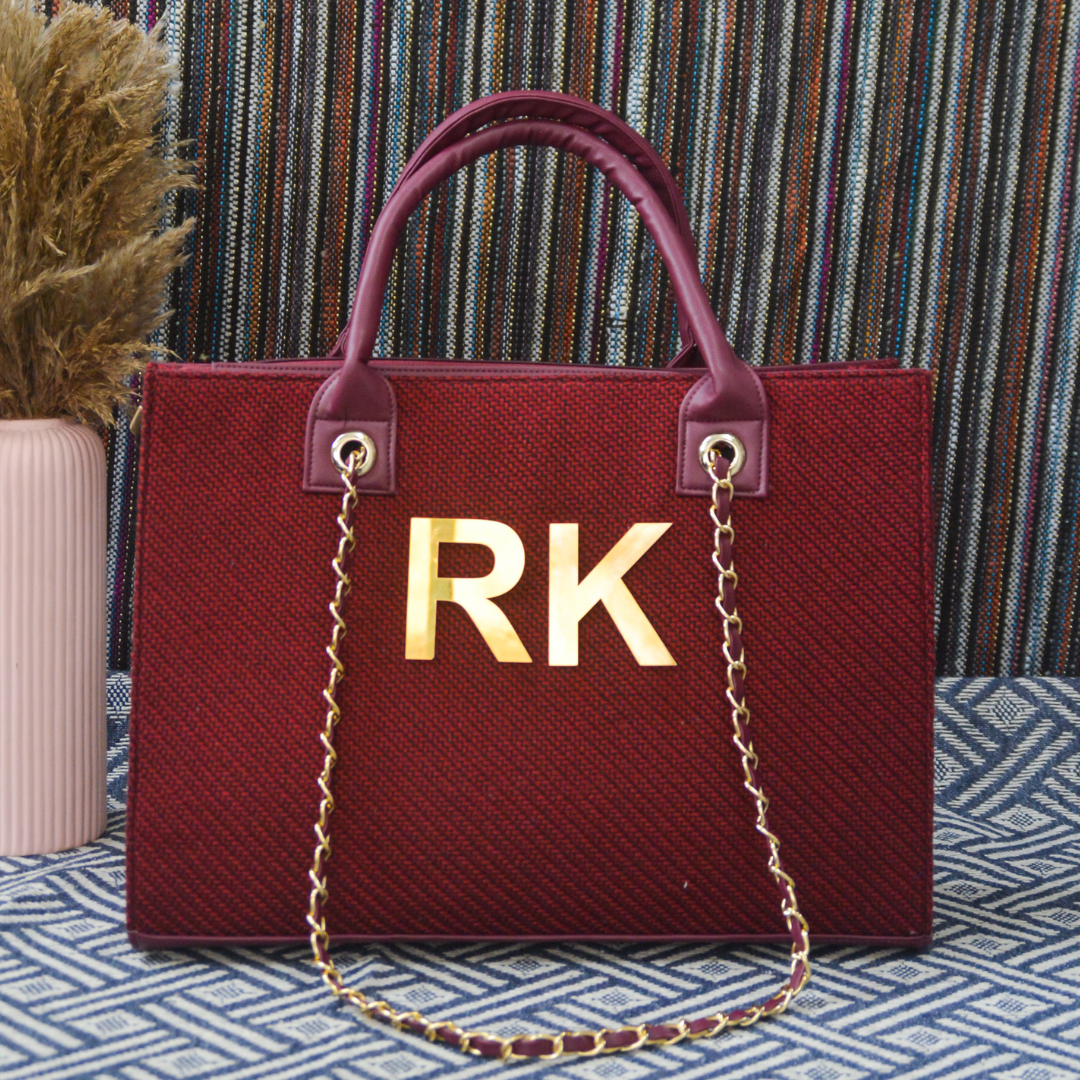 Mulberry Chain Tote Metal (2 Initials)