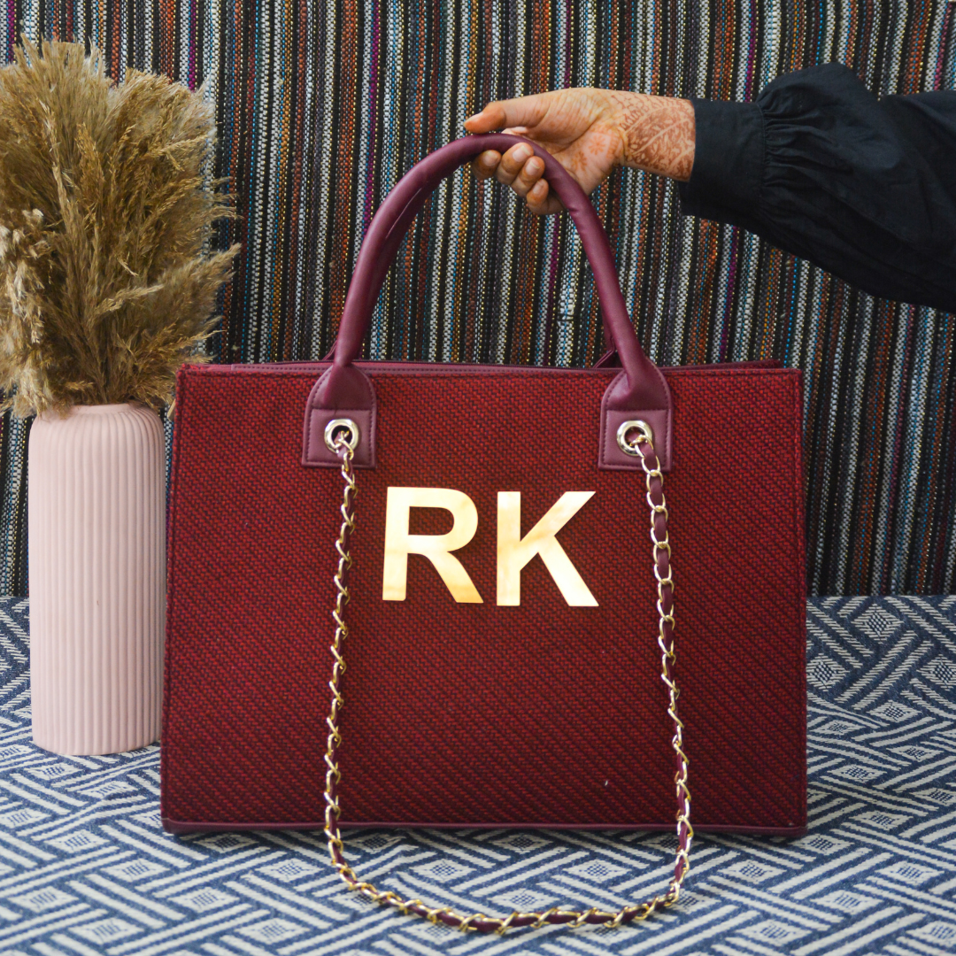 Mulberry Chain Tote Metal (2 Initials)