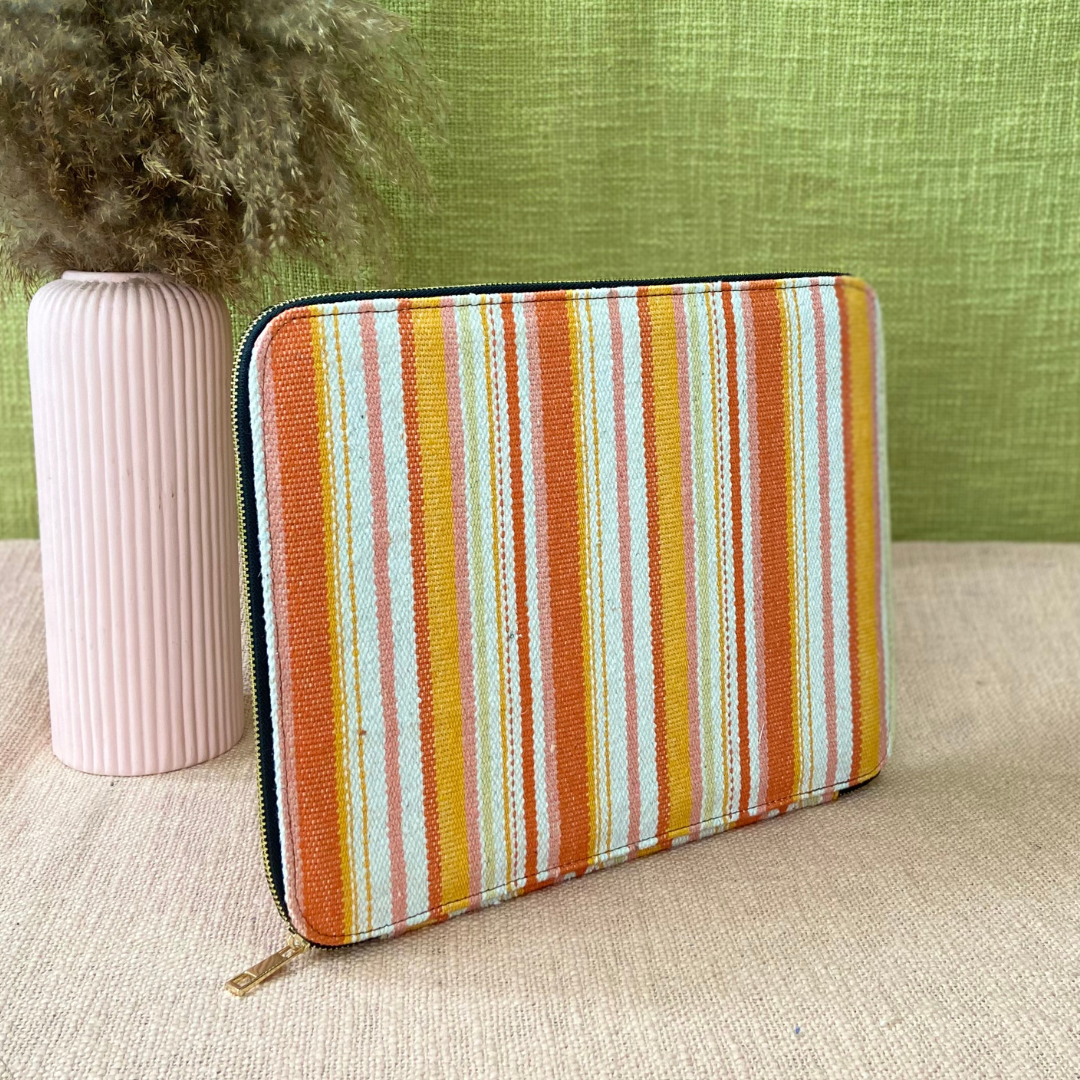 Orange Lines Stirpes Laptop Sleeves