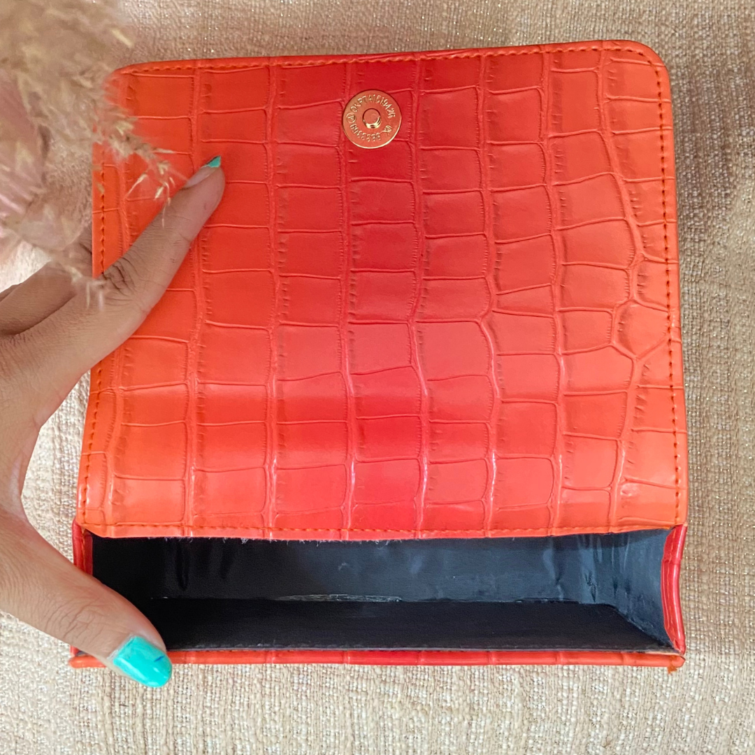 Orange Ombre Box Style Waist Bag Phone Size