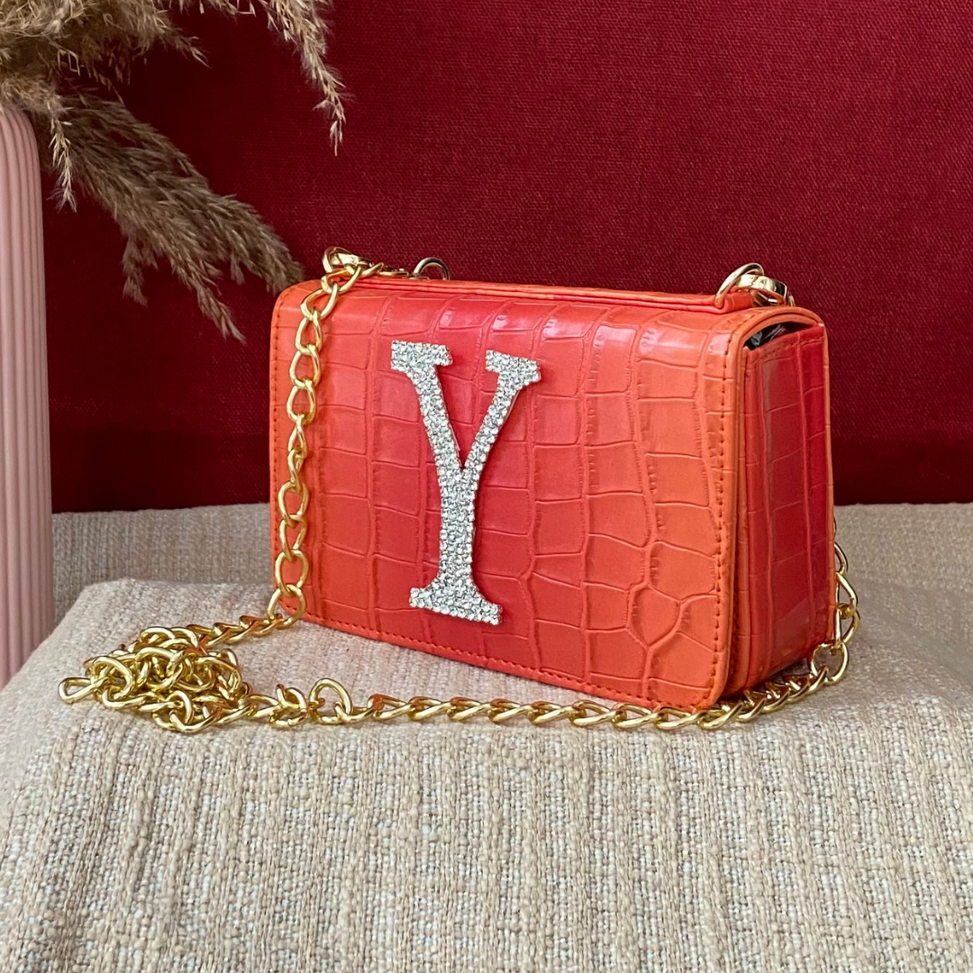Orange Ombre Box Style Waist Bag Phone Size