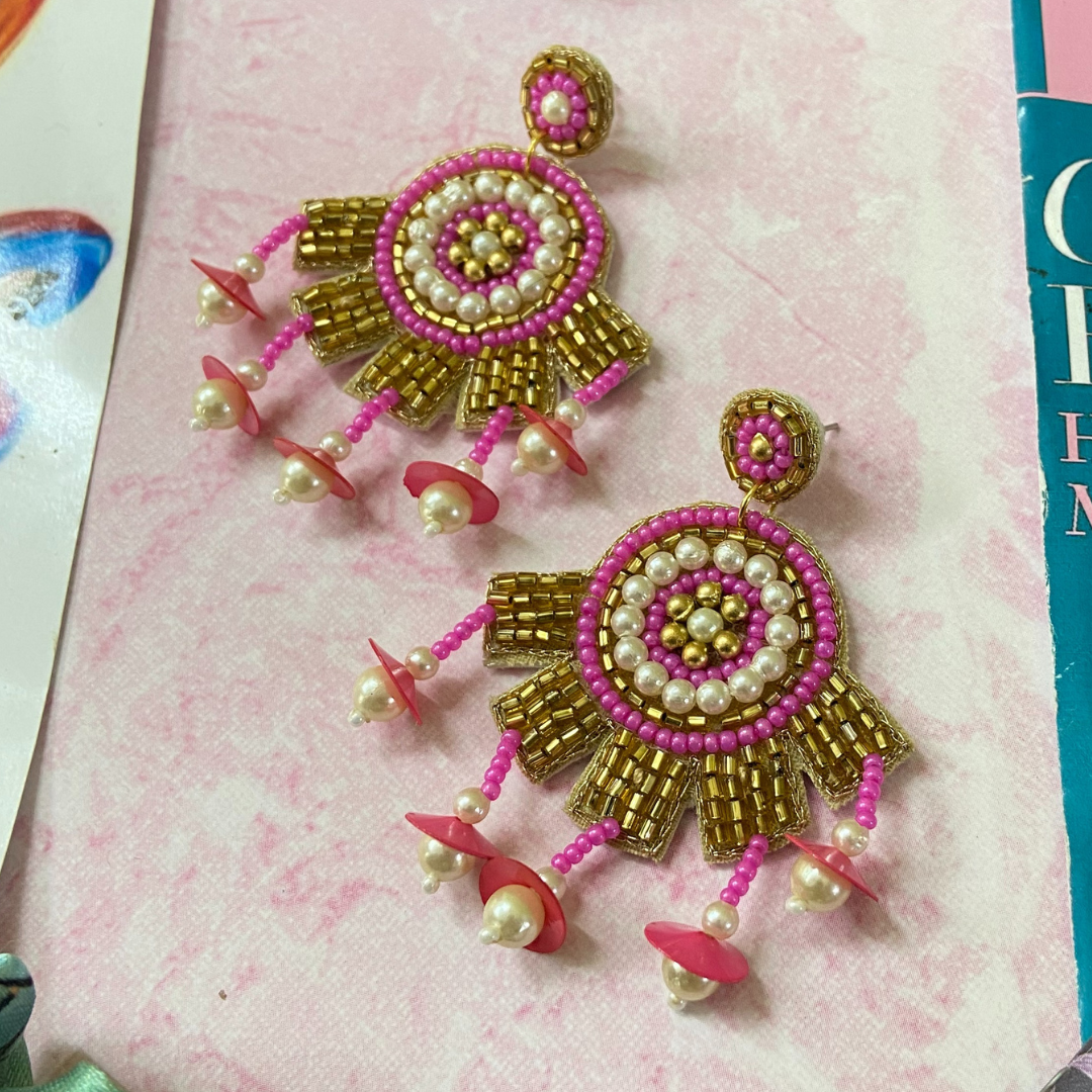 Pink Drop Earrings