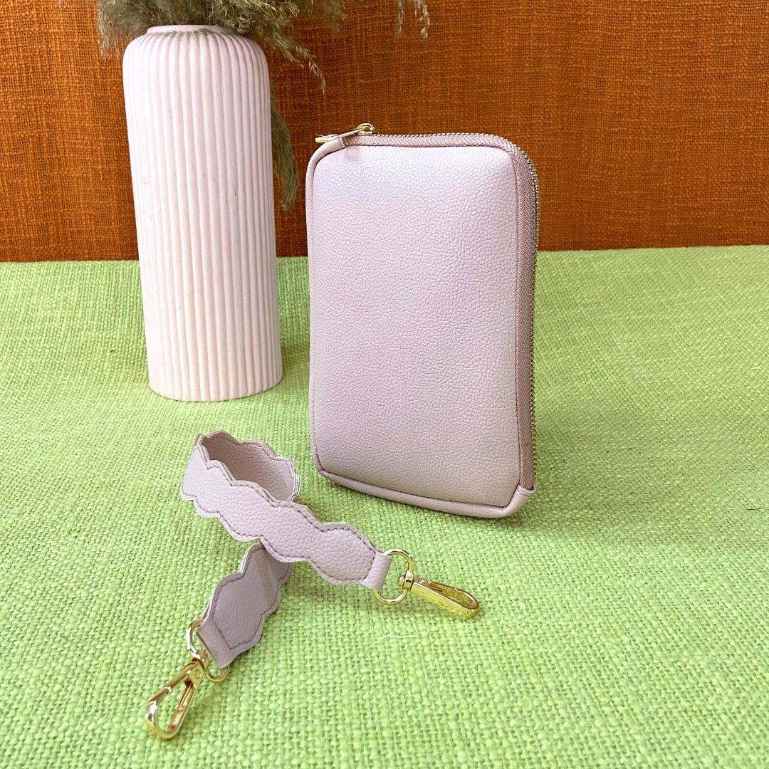 Pink Pouch + Pink Plain Pochette Belt