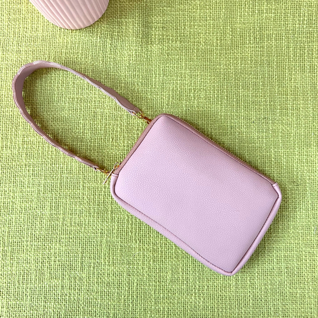 Pink Pouch + Pink Plain Pochette Belt