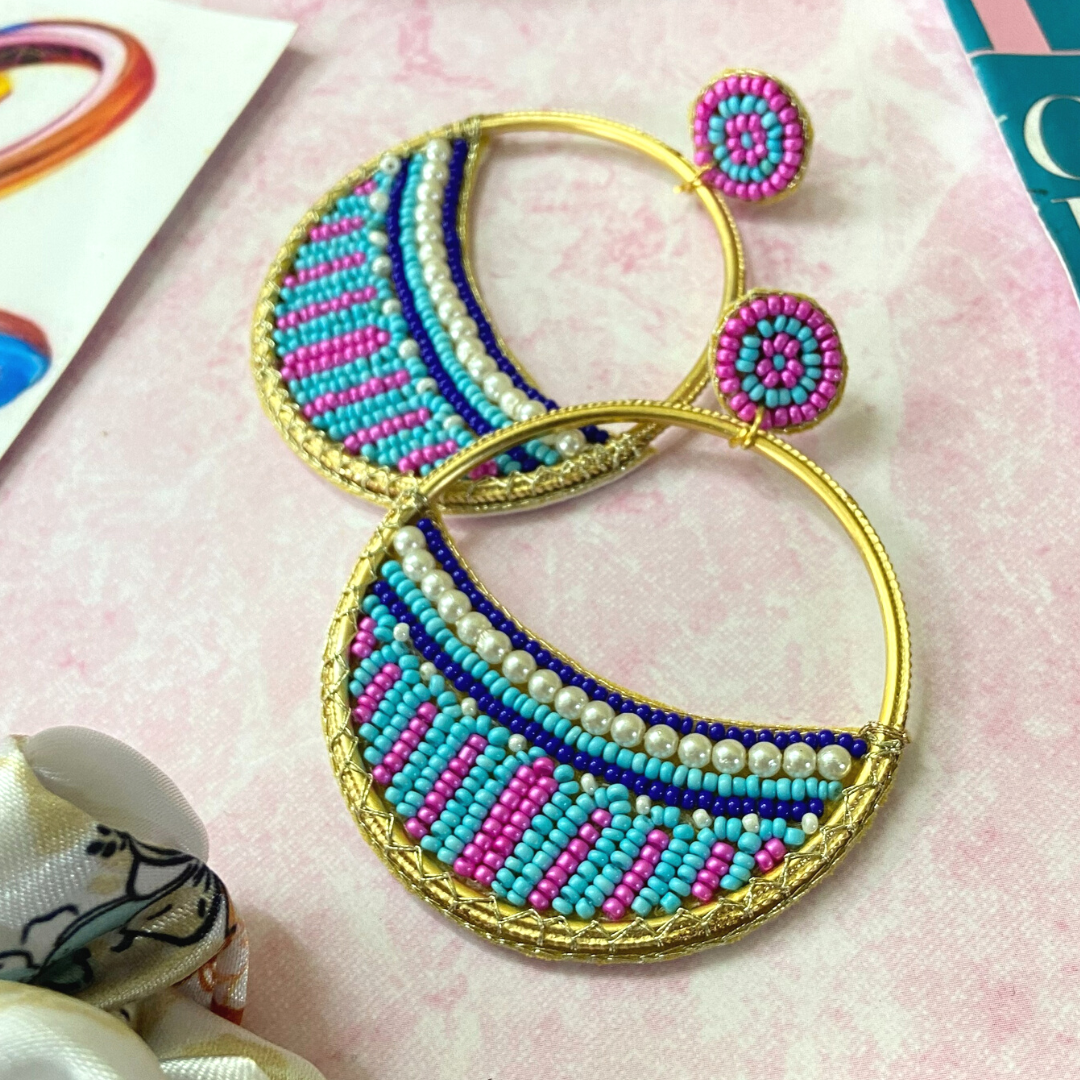 Rainbow Hoop Earrings