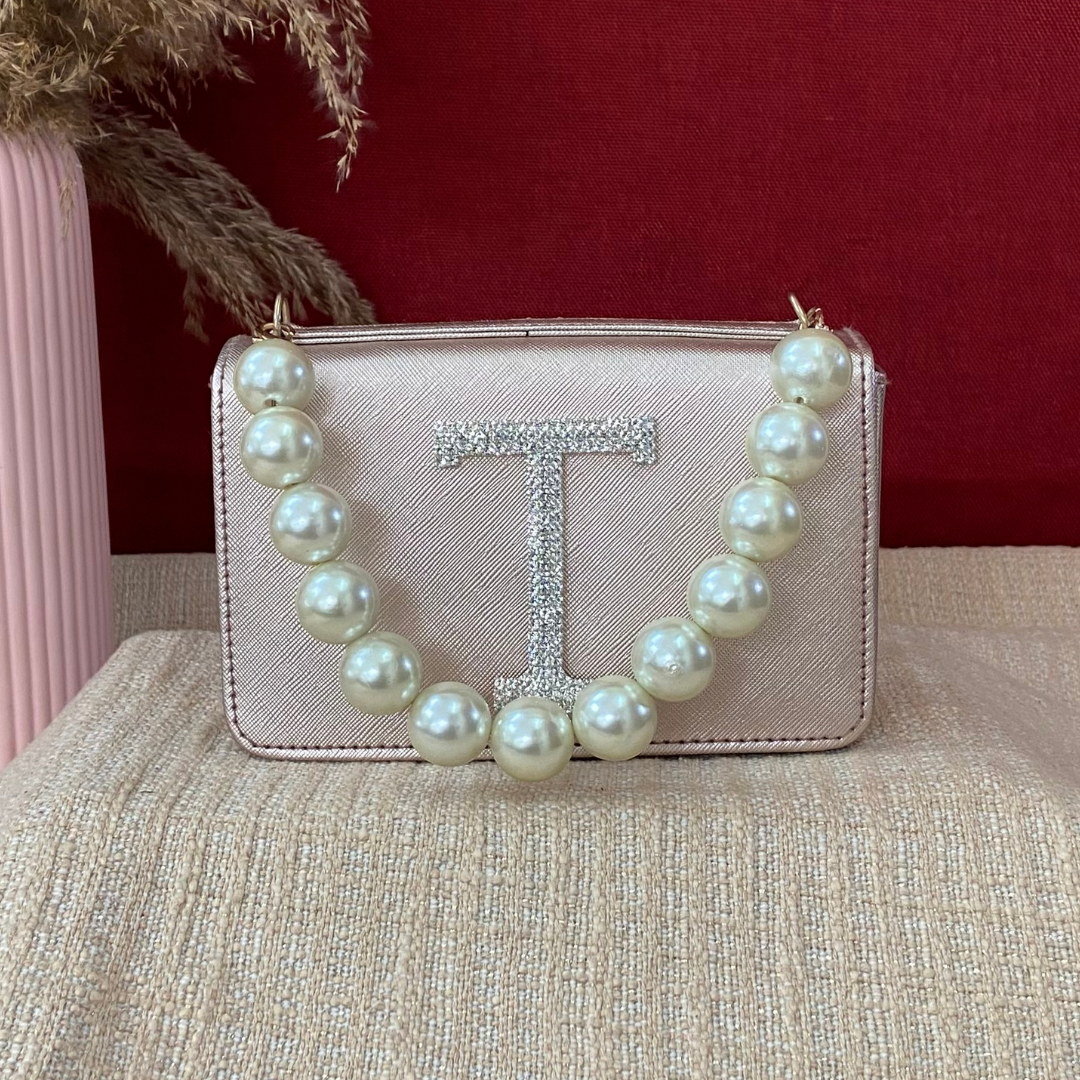 Rose Gold Box Style Waist Bag Phone Size.